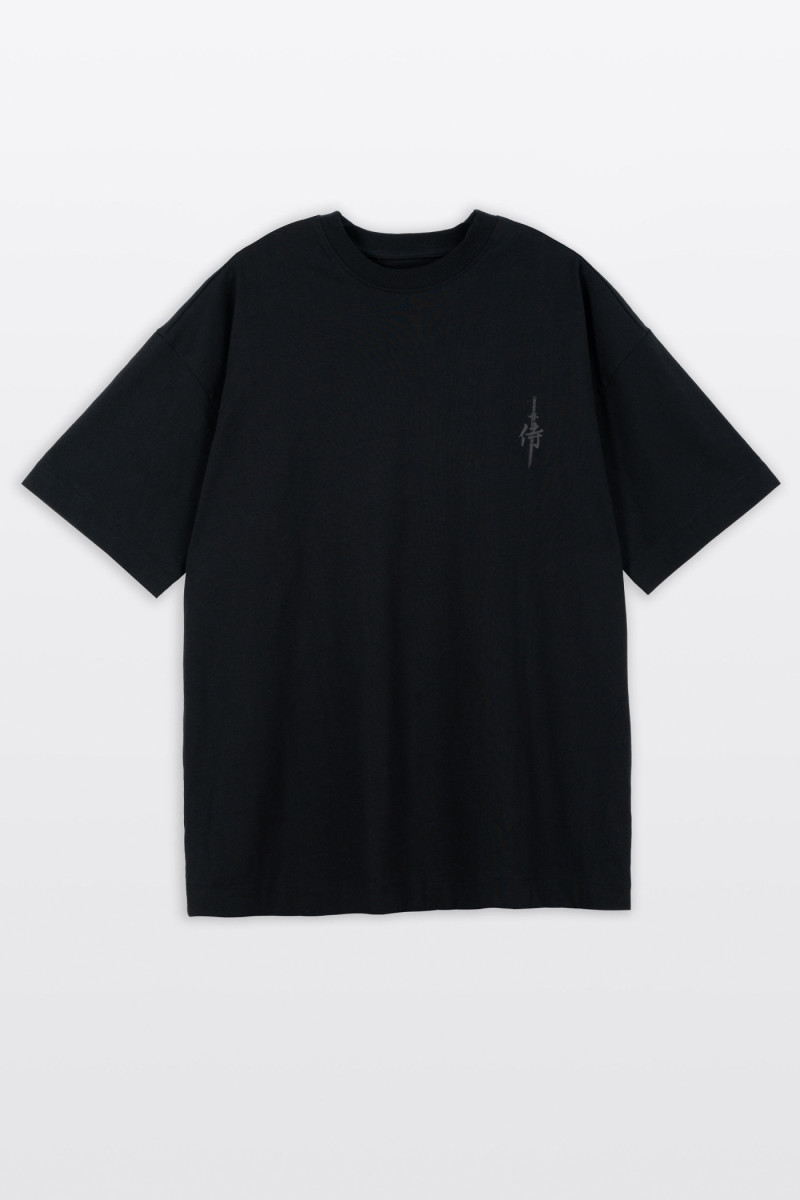 Czarny t-shirt OVERSIZE z autorską grafiką z tyłu