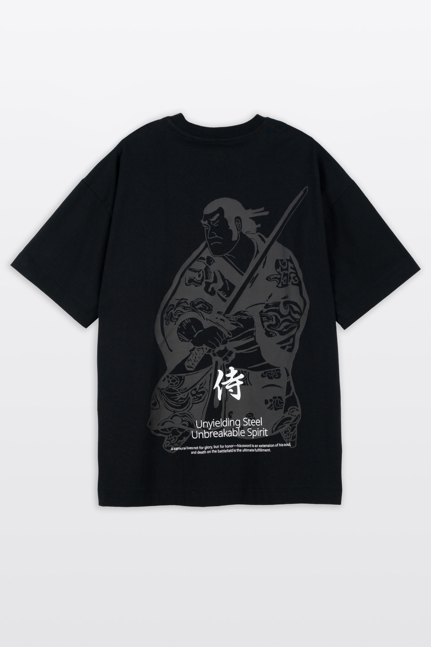 Czarny t-shirt OVERSIZE z autorską grafiką z tyłu