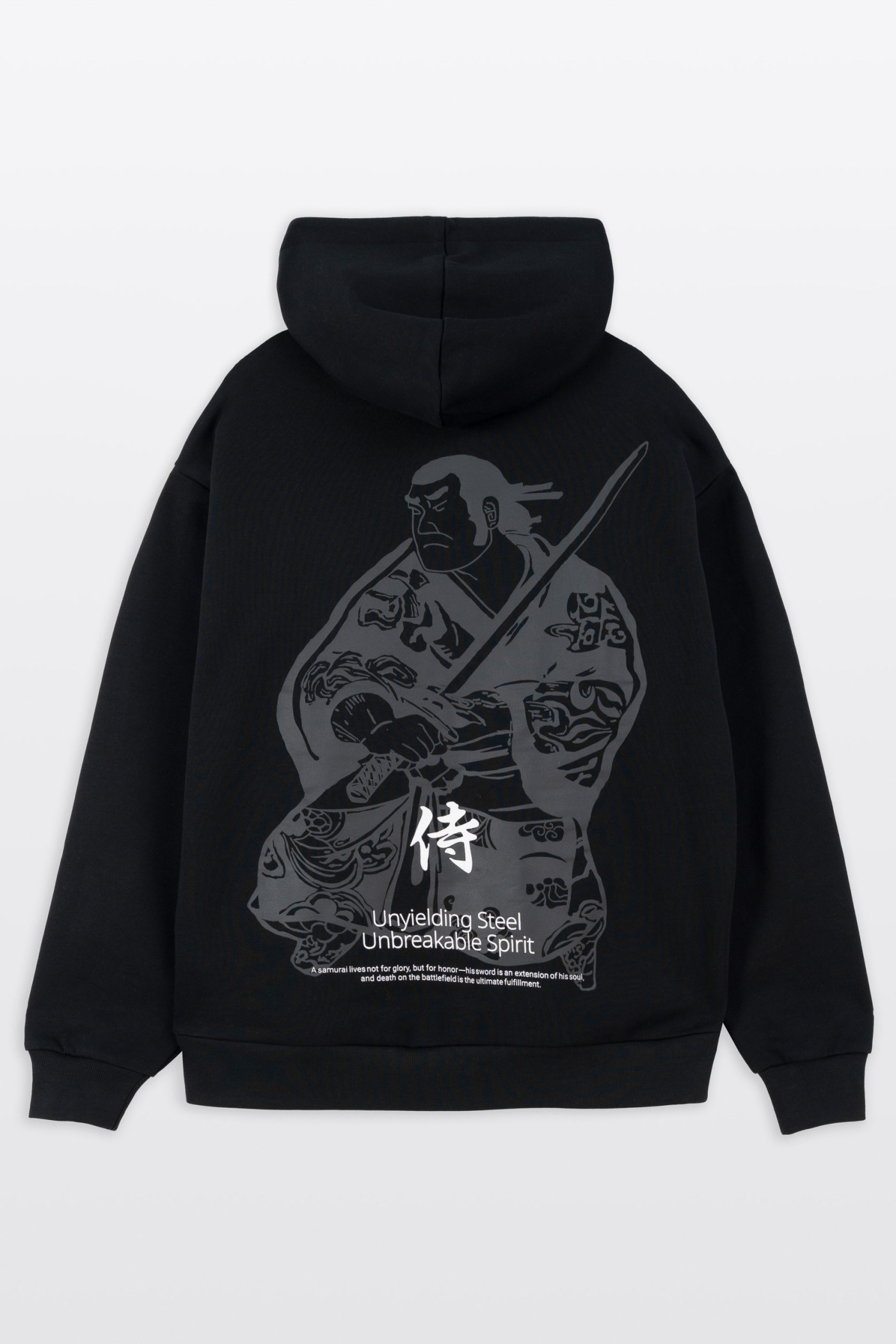 Czarna bluza REGULAR z kapturem z autorska grafiką z tyłu