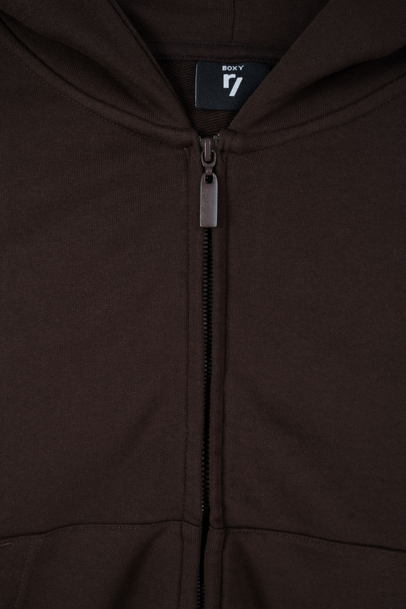 Brązowa bluza BOXY z kapturem z autorska grafiką z tyłu