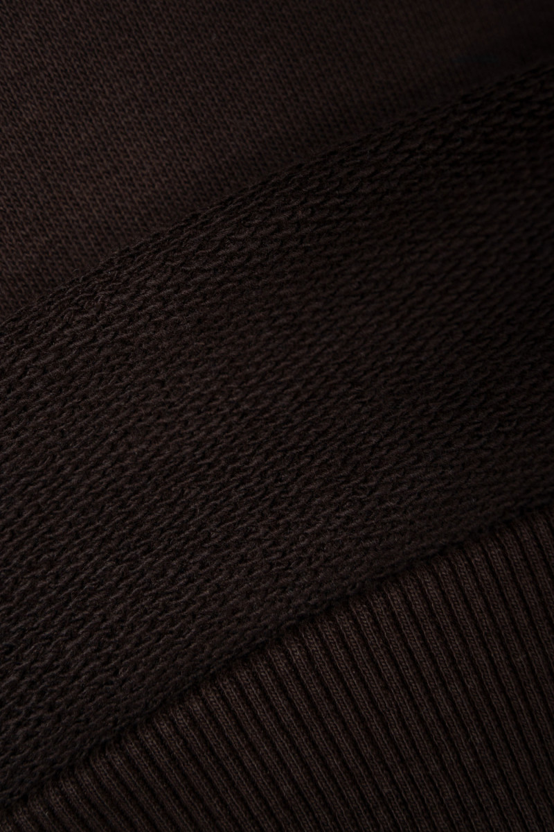 Brązowa bluza BOXY z kapturem z autorska grafiką z tyłu