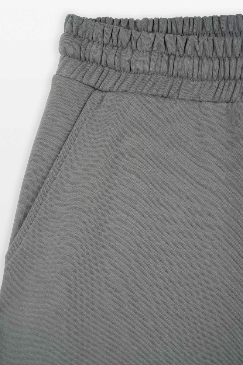 Ciemnoszare spodnie dresowe BAGGY z modnymi przeszyciami