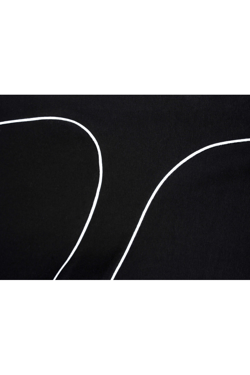 Czarne spodnie dresowe WIDE LEG z kontrastowymi wypustkami podkreślające cięcia, czarny