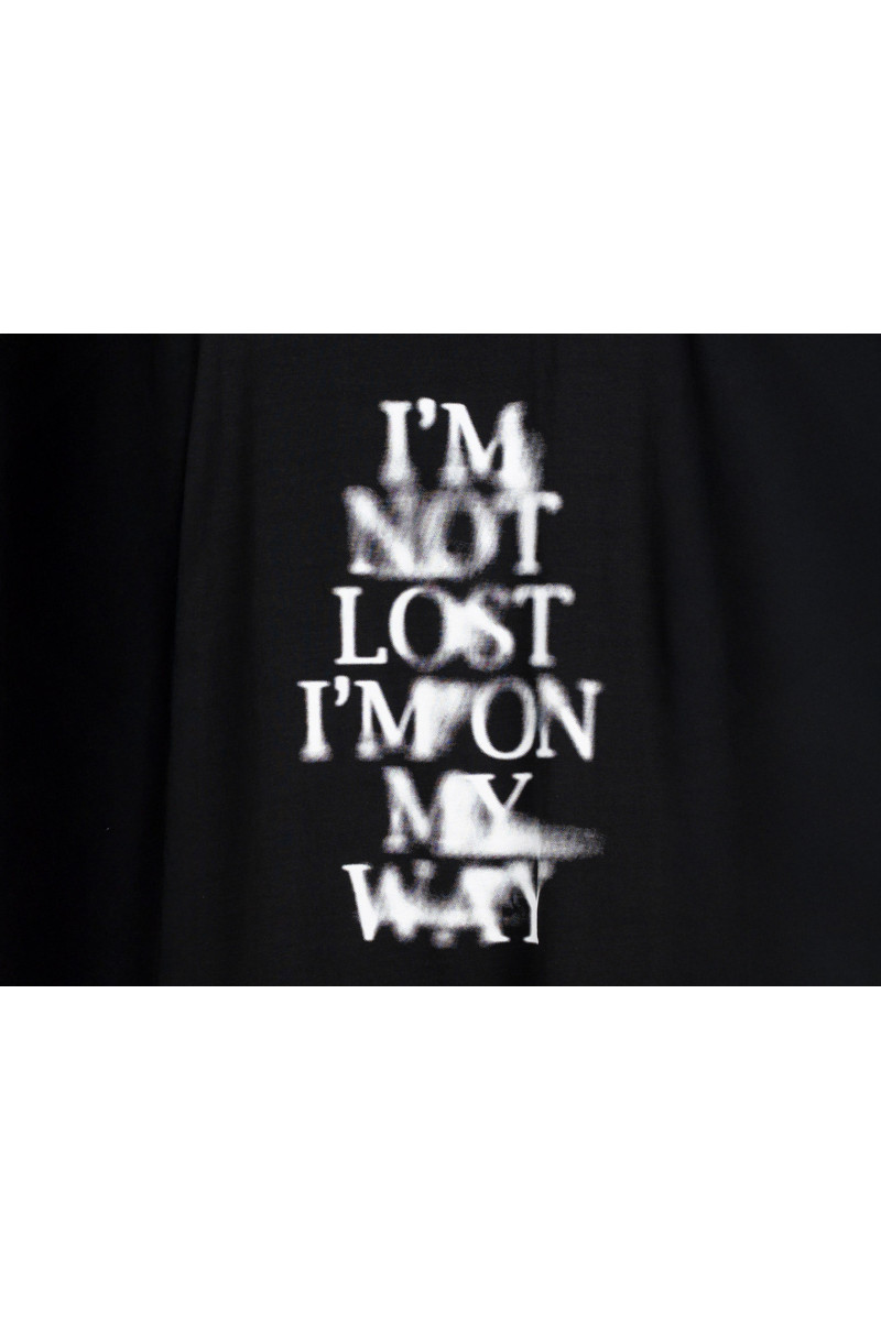 Czarny t-shirt LOOSE z autorską grafiką z tyłu, czarny