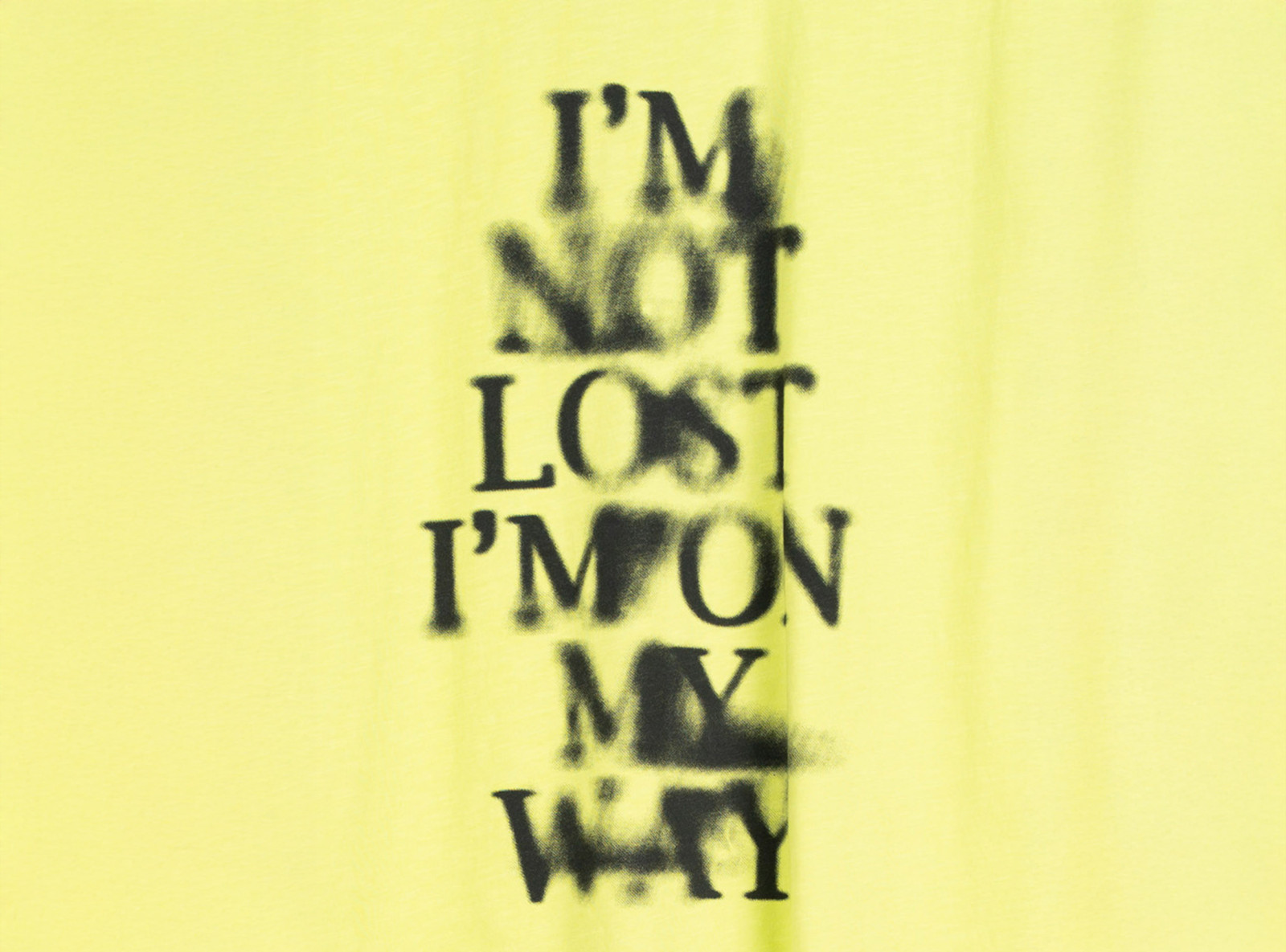 Limonkowy t-shirt LOOSE z autorską grafiką z tyłu