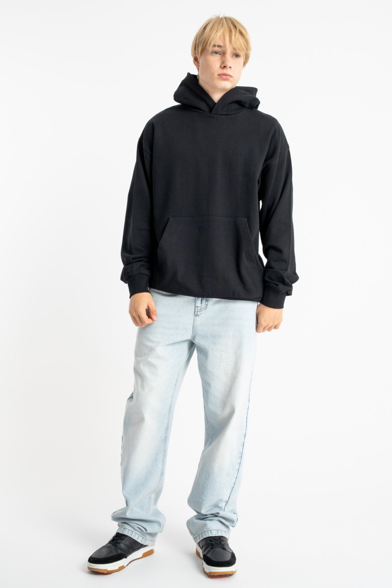 Czarna bluza REGULAR z kapturem z autorska grafiką z tyłu