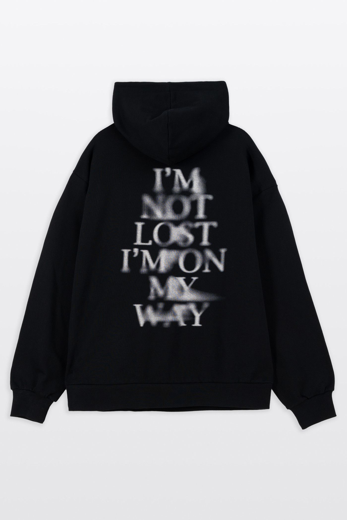 Czarna bluza REGULAR z kapturem z autorska grafiką z tyłu