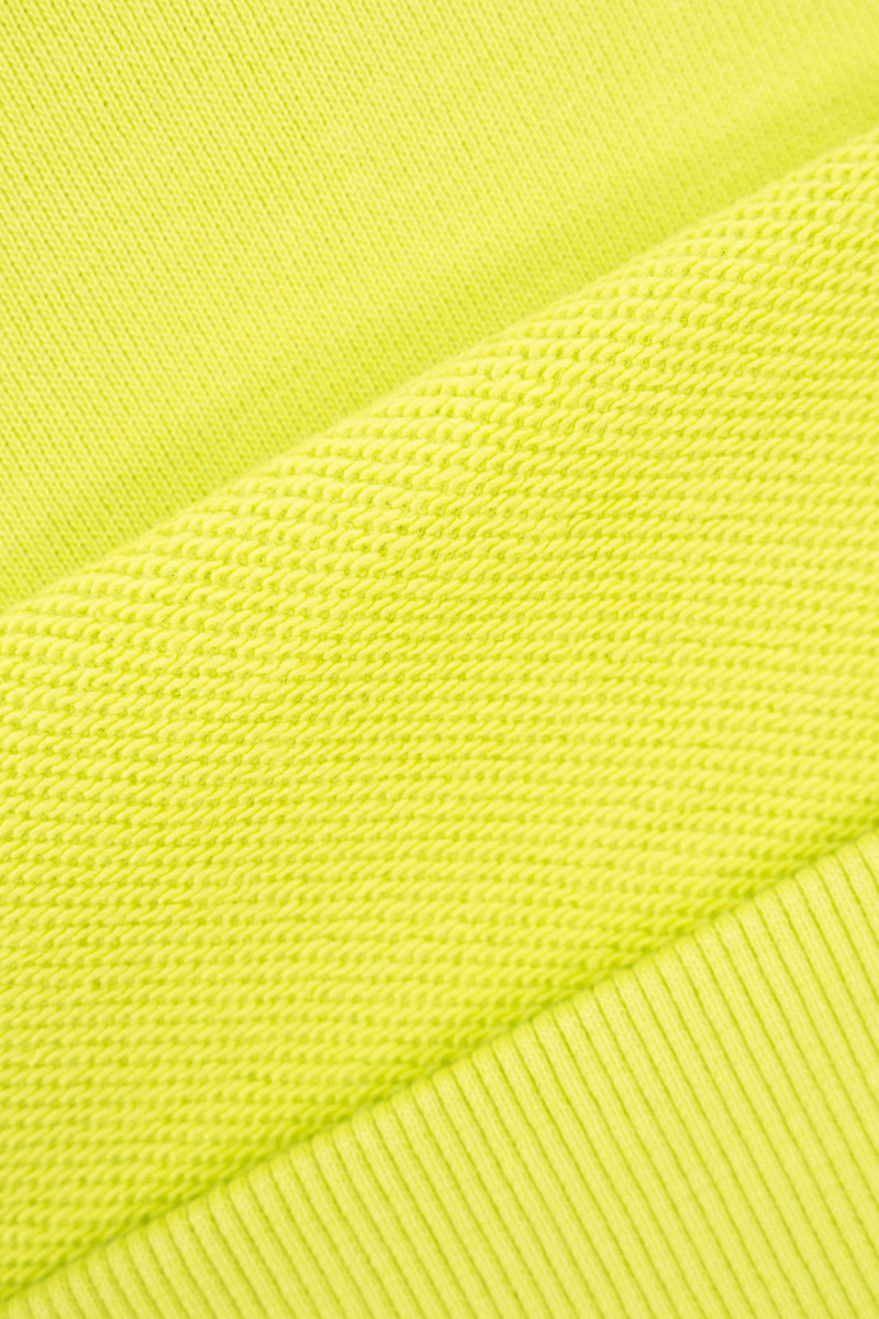 Limonkowa bluza BOXY z kapturem z autorska grafiką z tyłu