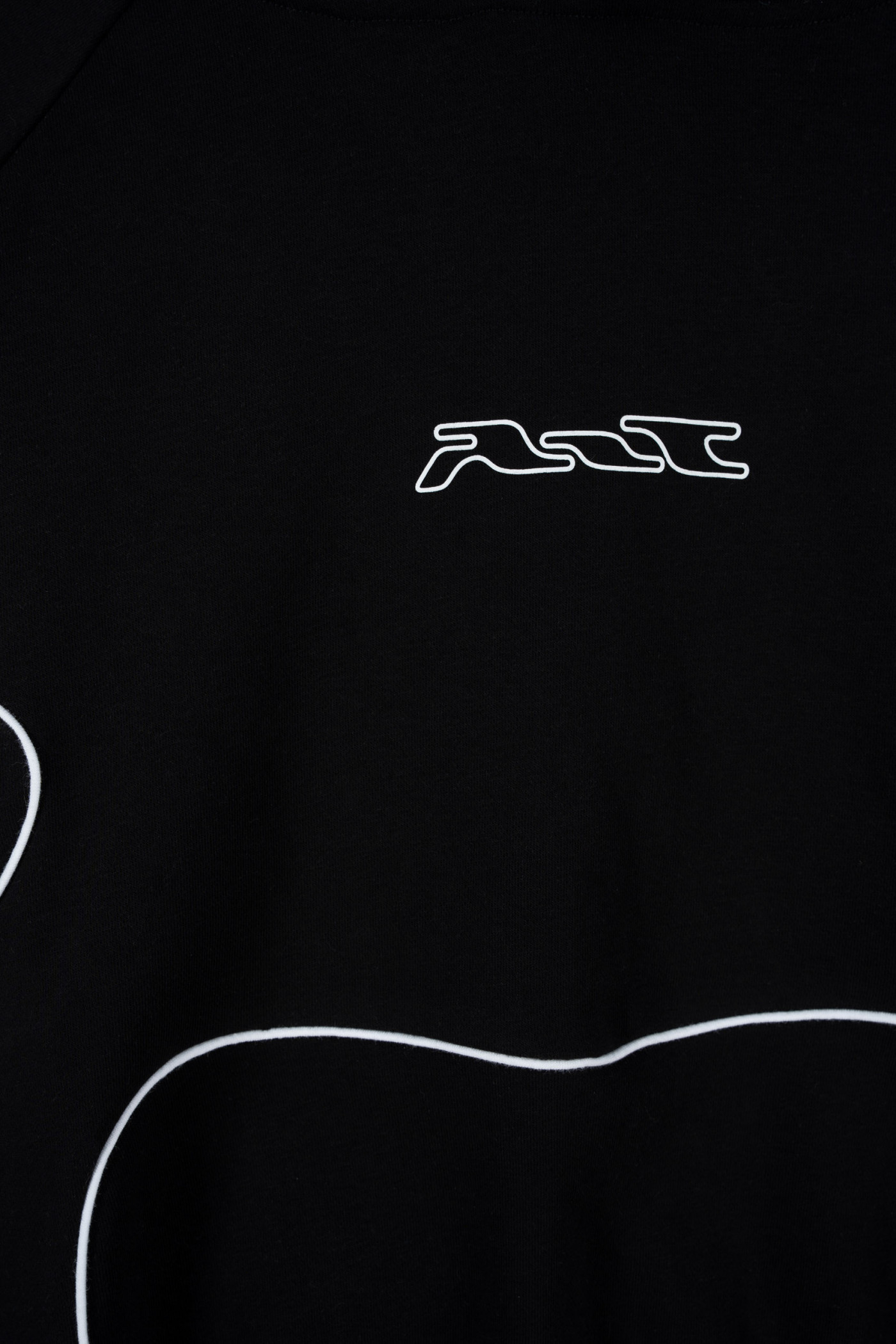 Czarna bluza BOXY z kapturem z kontrastowymi wypustkami podkreślającymi cięcia