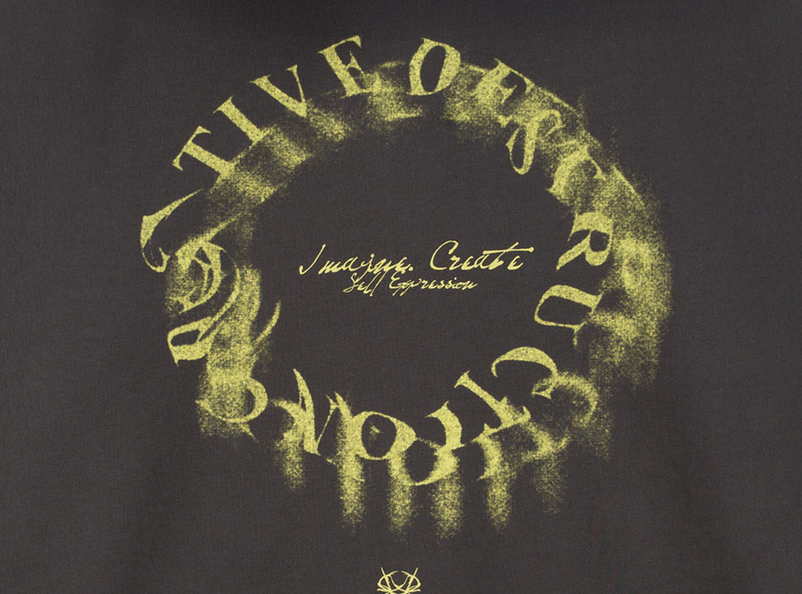 Ciemnoszara bluza REGULAR z kapturem z autorska grafiką z tyłu