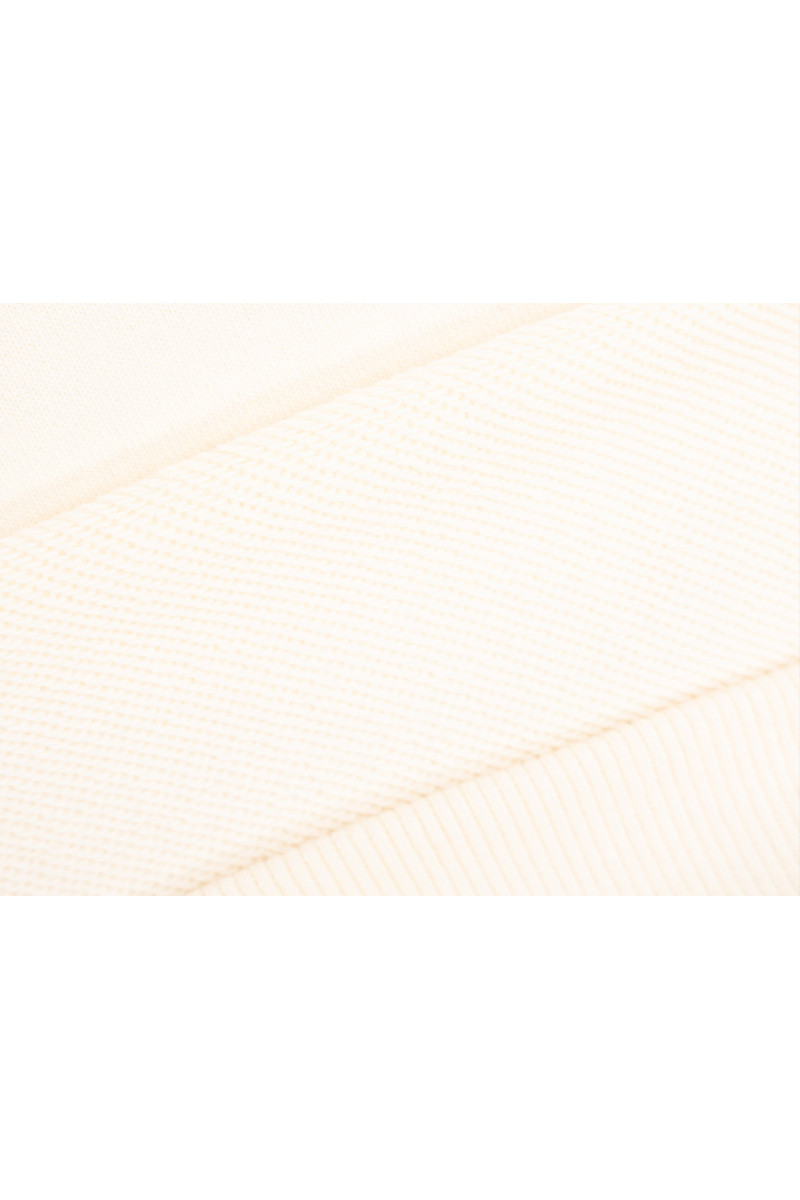 Kremowa bluza BOXY z kapturem  z minimalistycznym haftem z przodu, beżowy