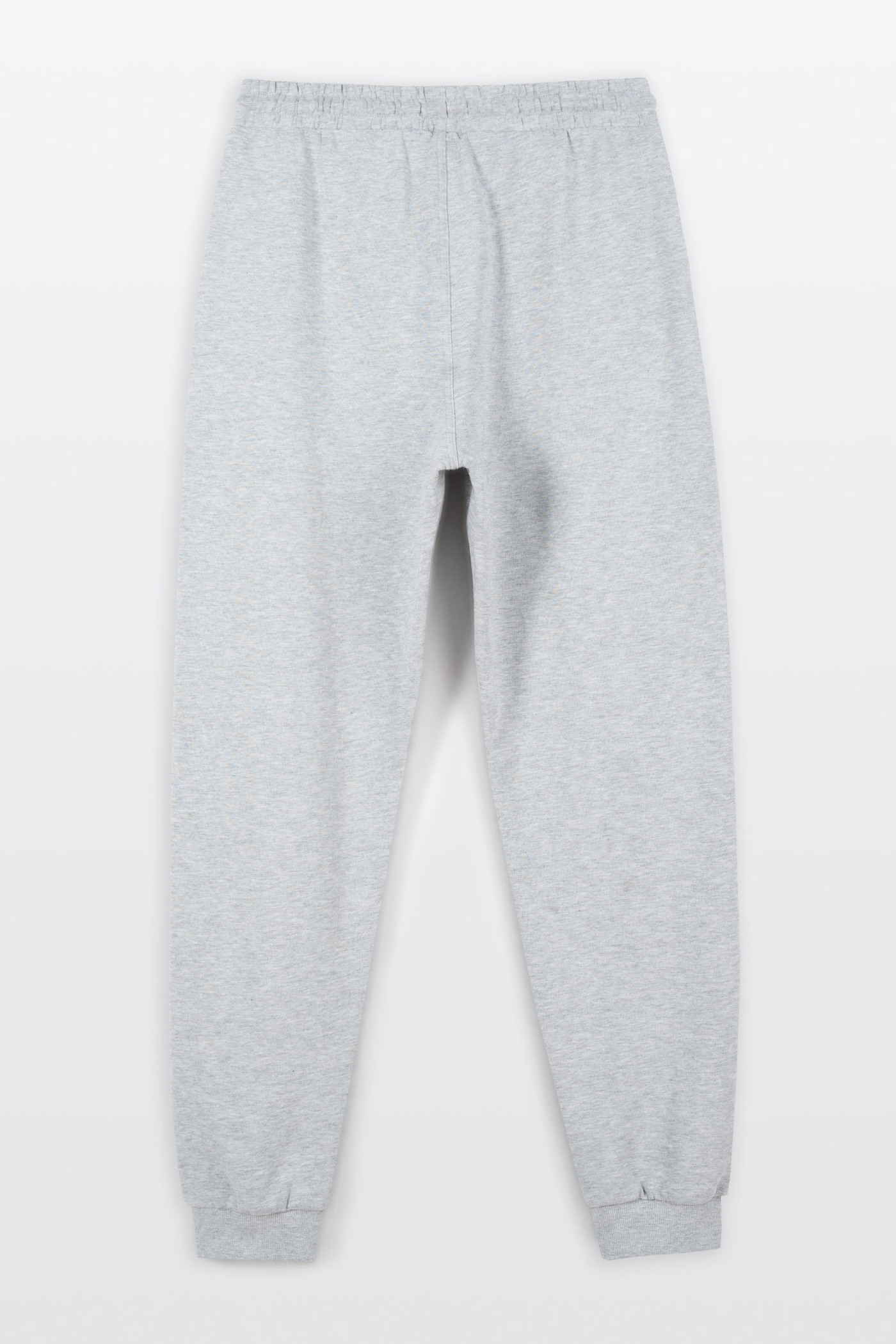 Szare spodnie dresowe REGULAR z minimalistycznym nadrukiem