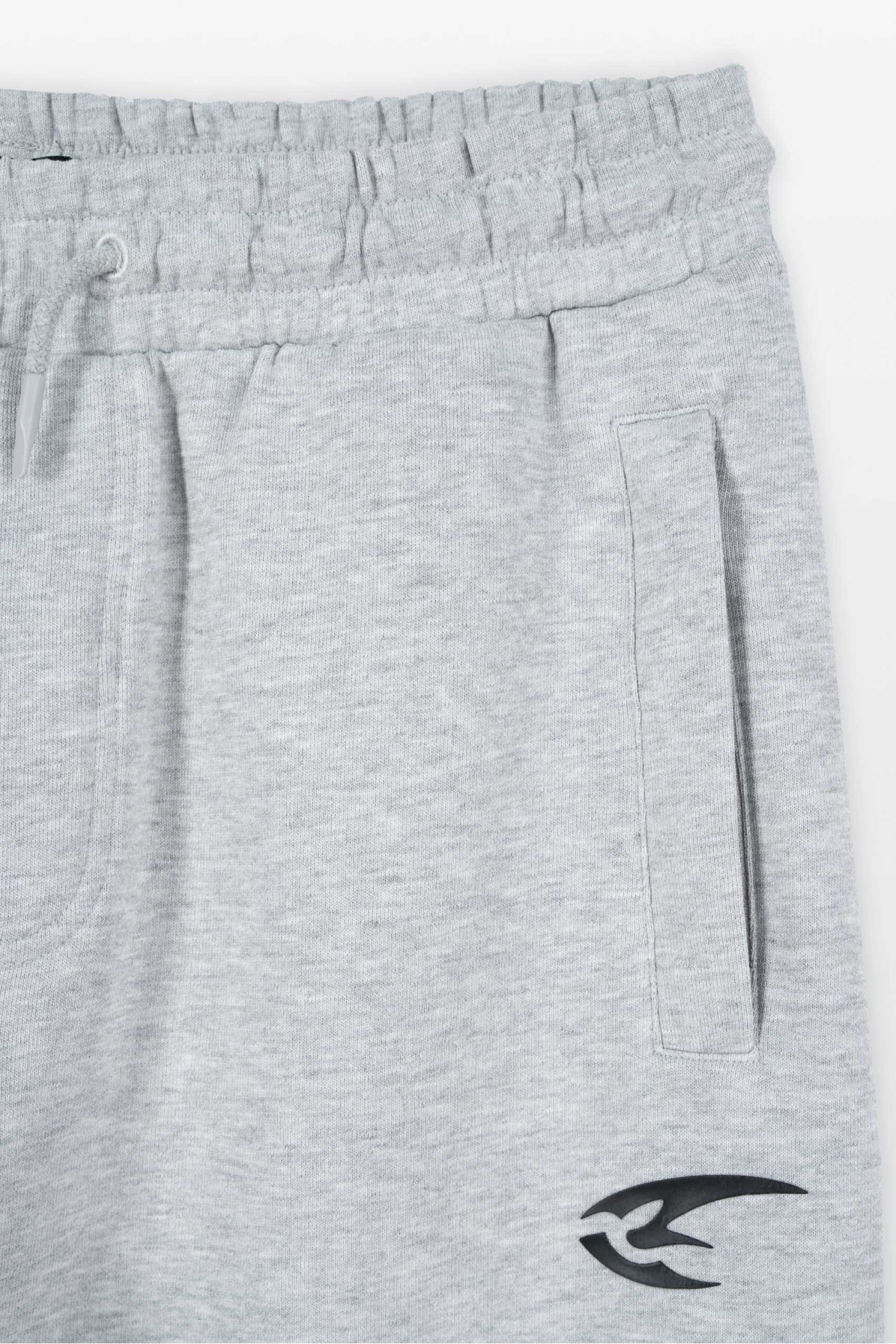 Szare spodnie dresowe REGULAR z minimalistycznym nadrukiem