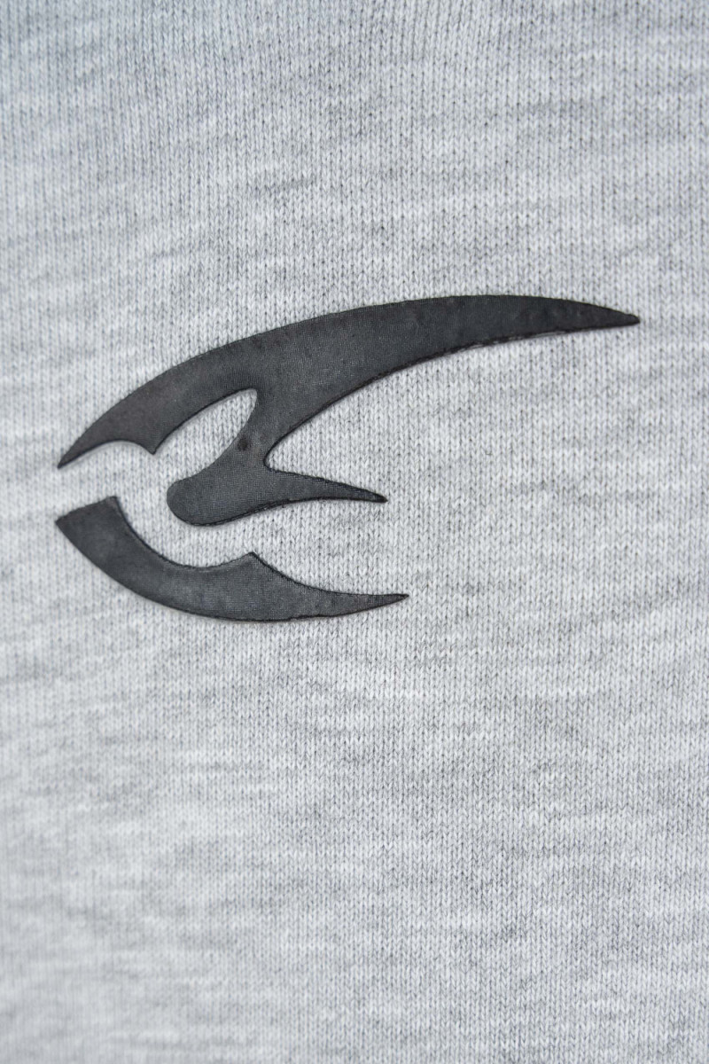 Szare spodnie dresowe REGULAR z minimalistycznym nadrukiem, szary