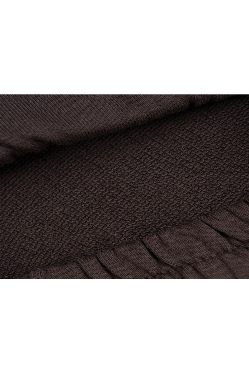 Brązowe spodnie dresowe STRAIGHT z modnymi przeszyciami, seledynowy