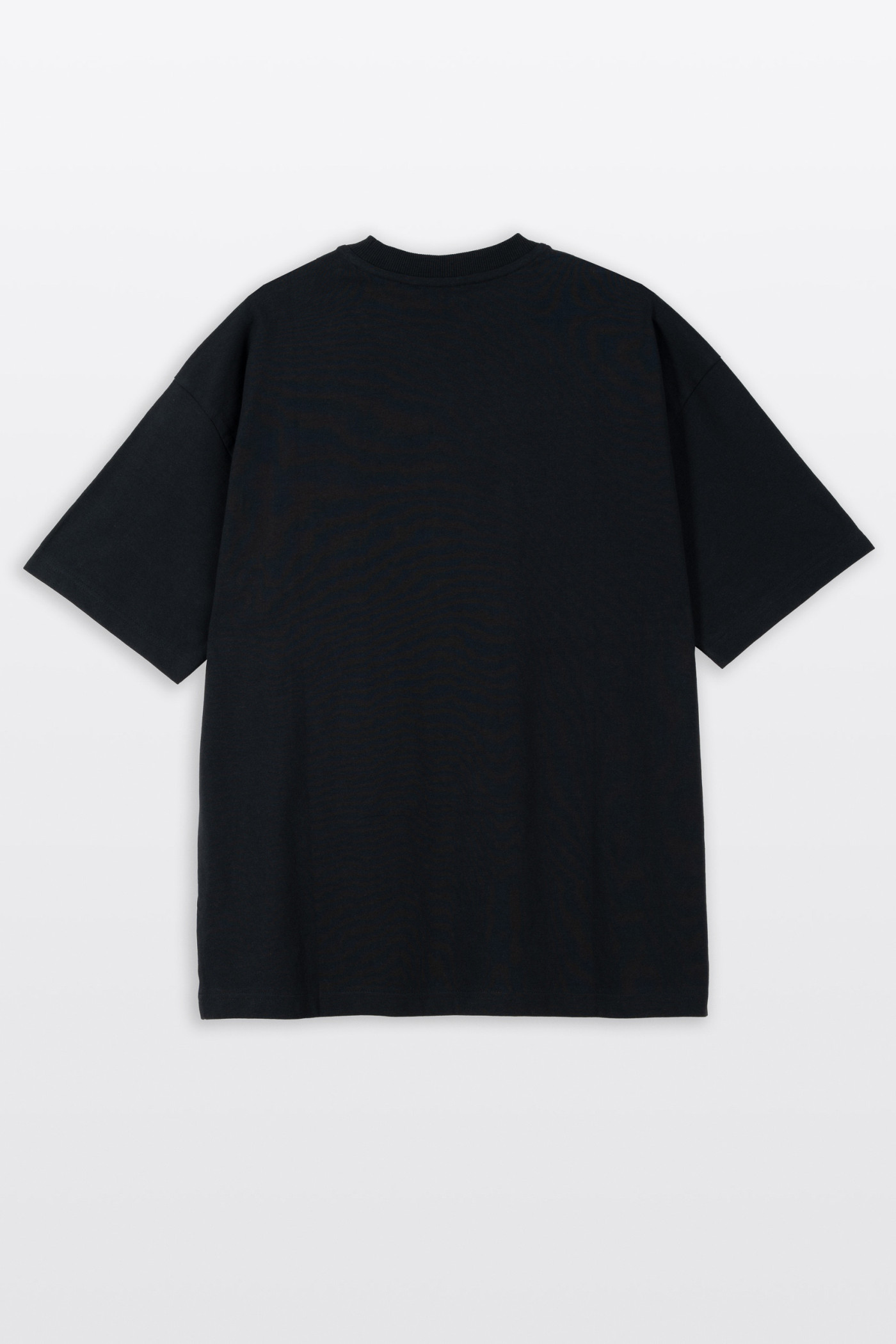 Czarny t-shirt OVERSIZE z minimalistyczną grafiką