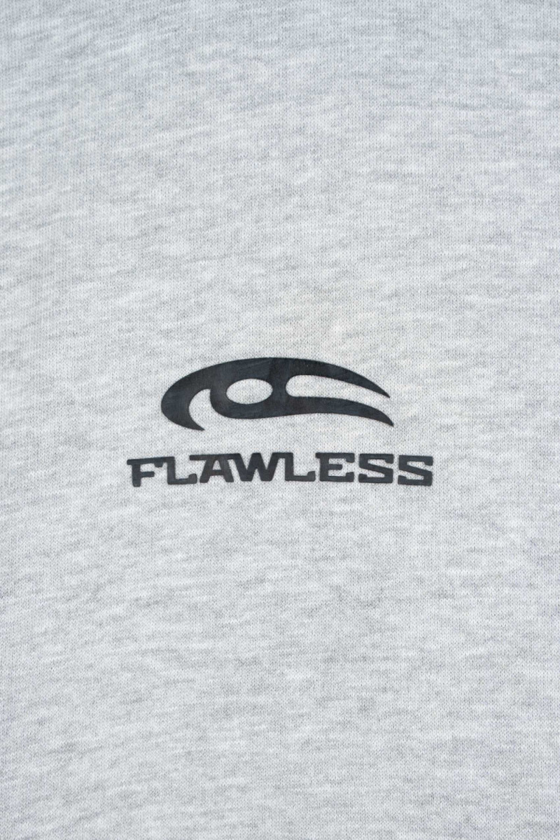 Szara bluza BOXY z kapturem z minimalistycznym nadrukiem