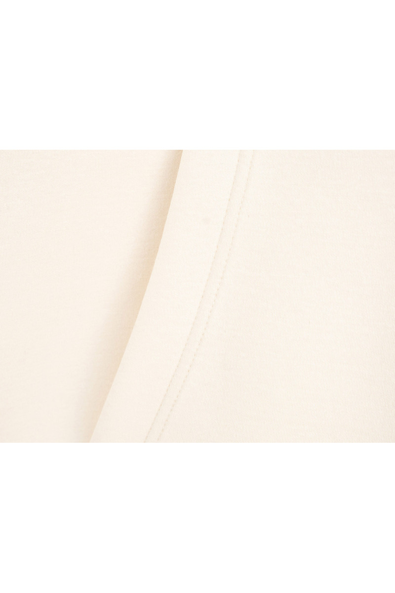 Kremowa bluza z kapturem bez nadruków, beżowy