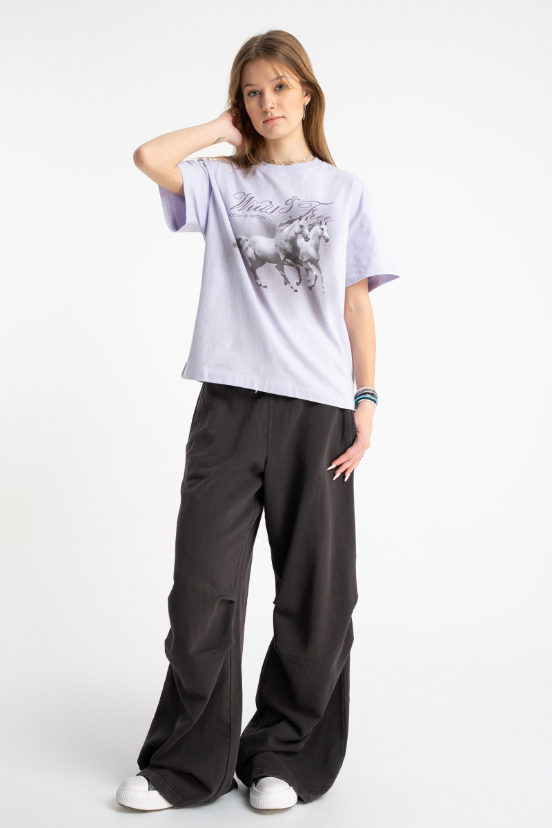 Brązowe spodnie dresowe WIDE LEG z zaszewkami na kolanach, seledynowy