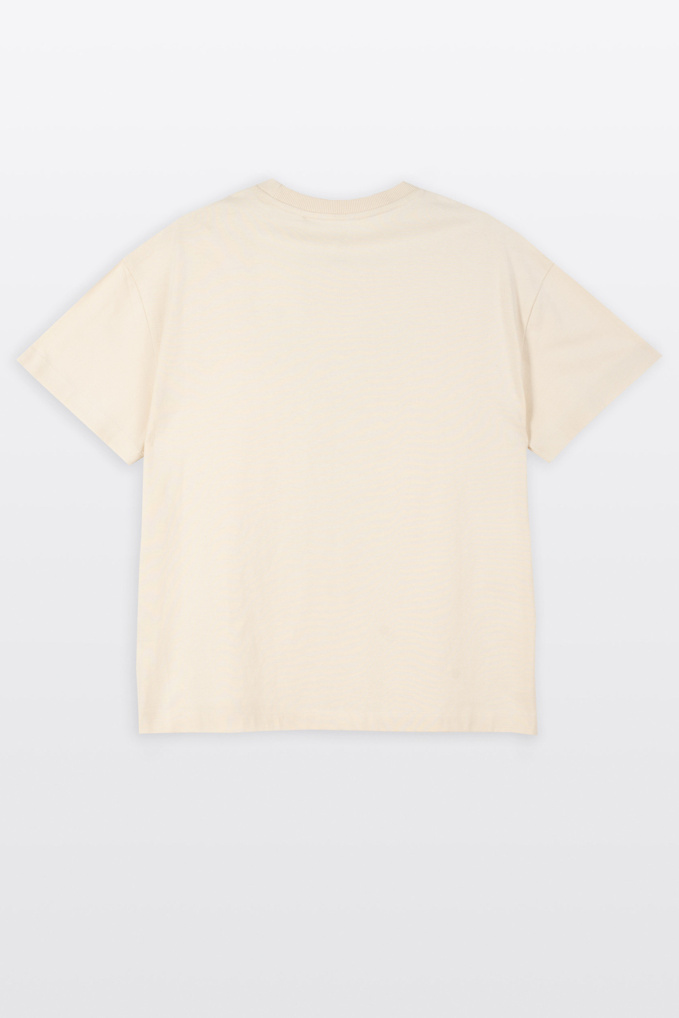 Kremowy t-shirt COMFORT z autorską grafiką z przodu