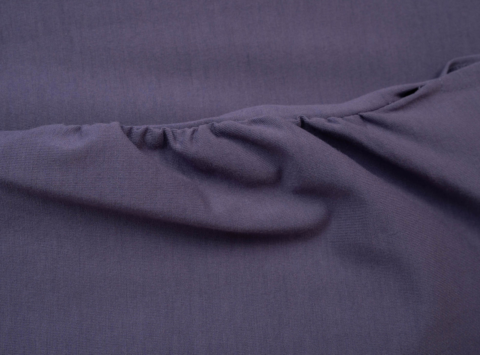 Fioletowa bluzka LONG z długimi rękawami z marszczeniami w pasie