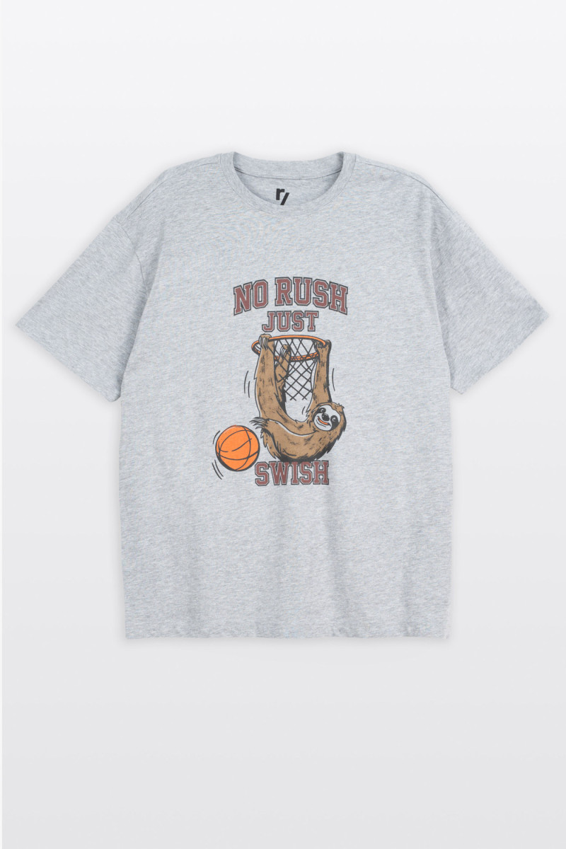 Bawełniana piżama z autorską grafiką z przodu