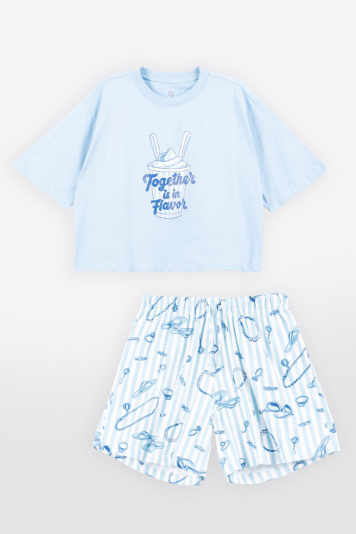 Bawełniana piżama z autorską grafiką