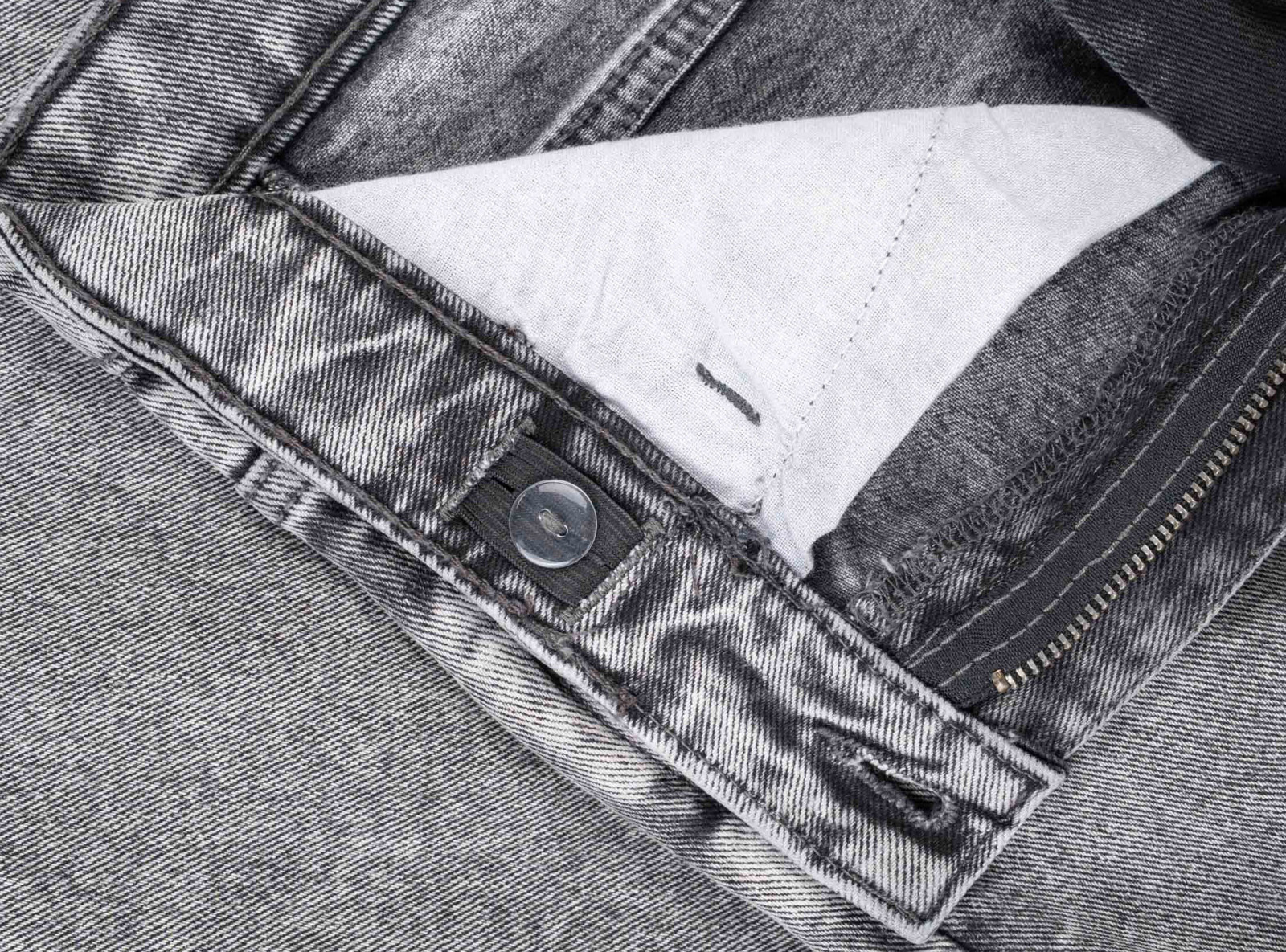 Jasnoszare spodnie jeansowe SLIM z przetarciami