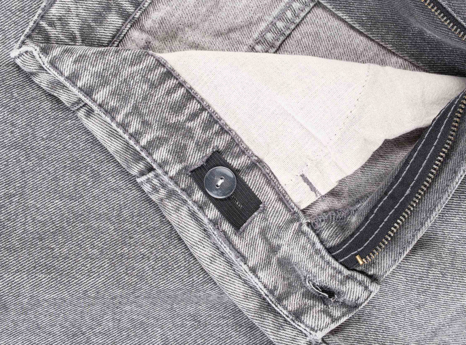 Jasnoszare spodnie jeansowe BAGGY z efektem sprania