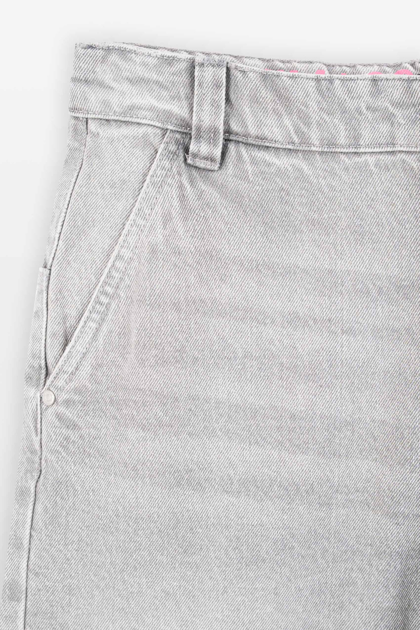 Jasnoszare spodnie jeansowe BAGGY z modnymi kieszeniami