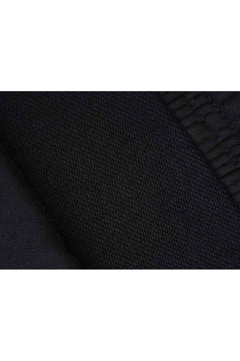 Czarne spodnie dresowe o kroju BARREL bez nadruków, czarny