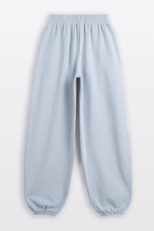 Jasnoniebieskie spodnie dresowe OVERSIZE bez nadruków