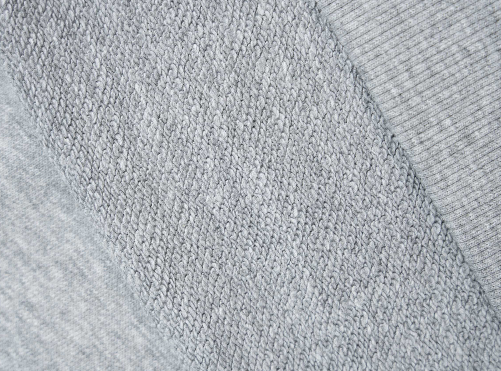 Bluza bez kaptura LOOSE szary melanż z nadrukiem z przodu