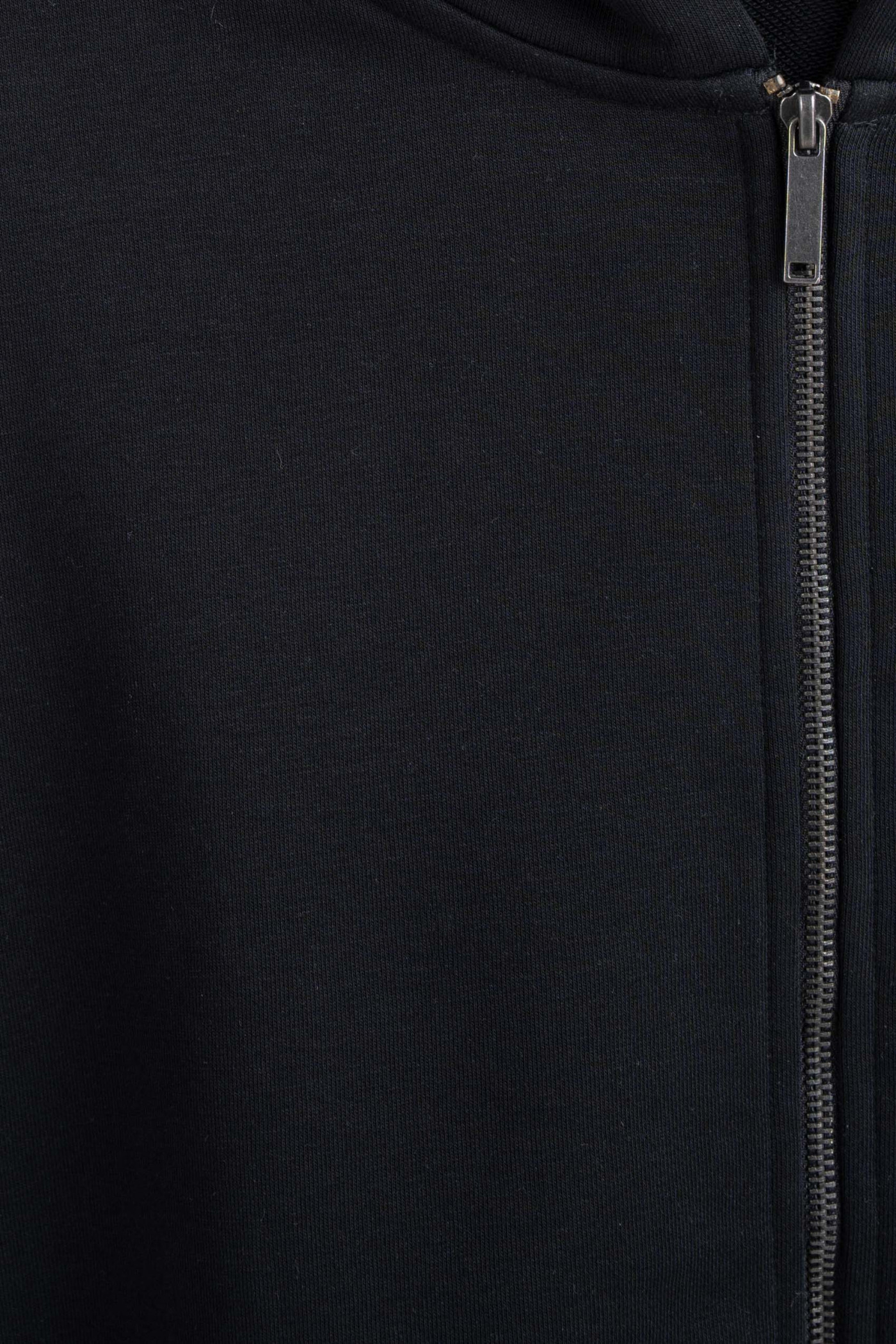 Czarna bluza BOXY z kapturem z minimalistycznym nadrukiem