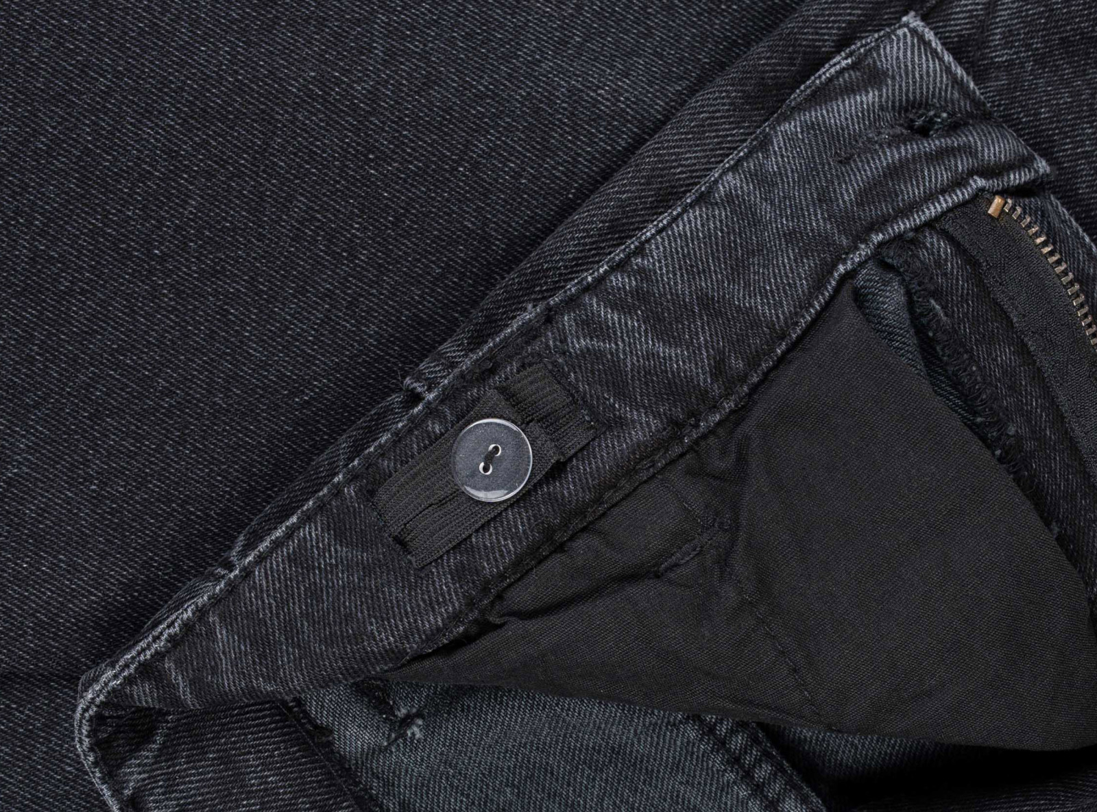 Ciemnoszare spodnie jeansowe BAGGY z efektem sprania