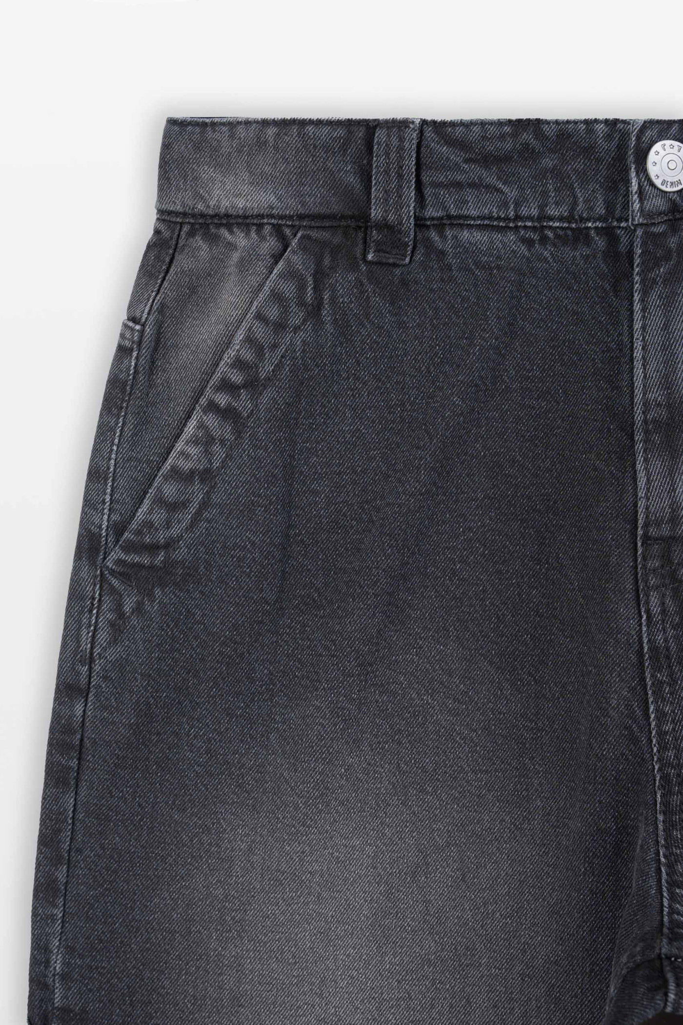 Ciemnoszare spodnie jeansowe BAGGY z efektem sprania