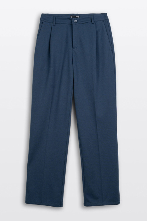 Granatowe spodnie garniturowe REGULAR