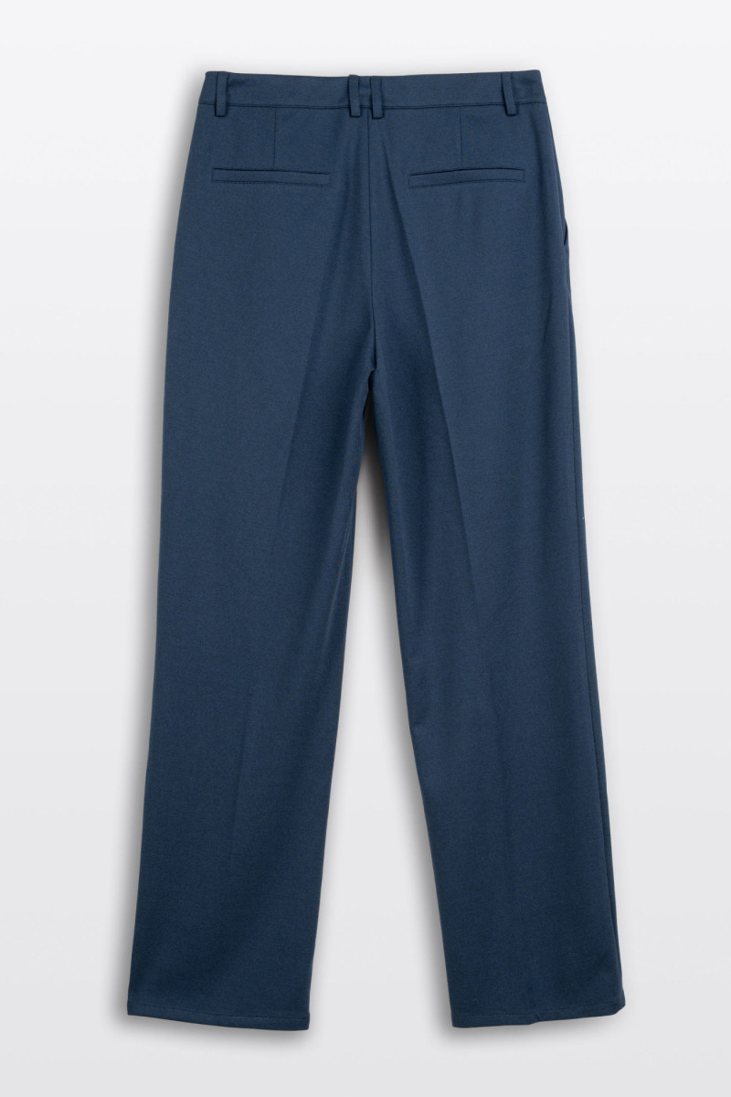 Granatowe spodnie garniturowe REGULAR