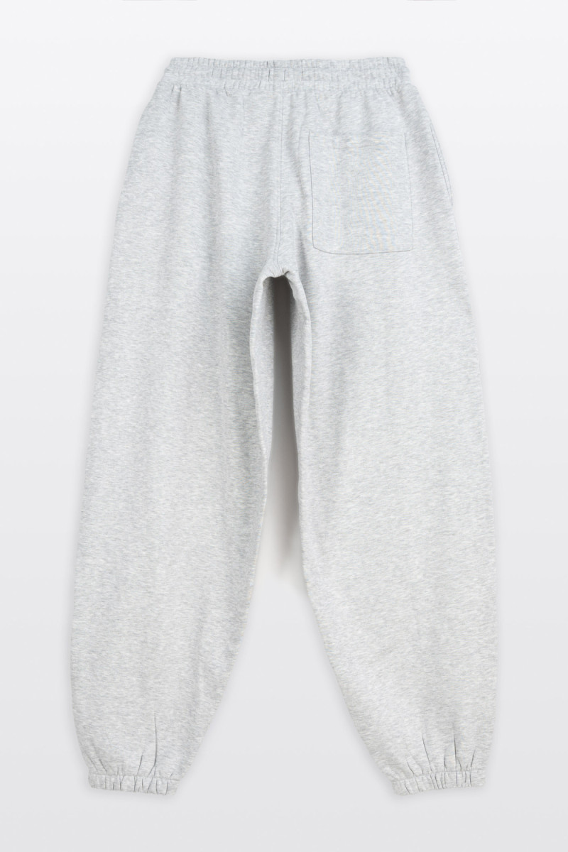 Szare spodnie dresowe BAGGY z przeszyciami na nogawce