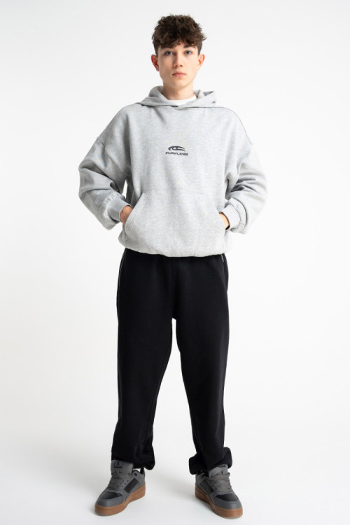 Czarne spodnie dresowe OVERSIZE bez nadruków