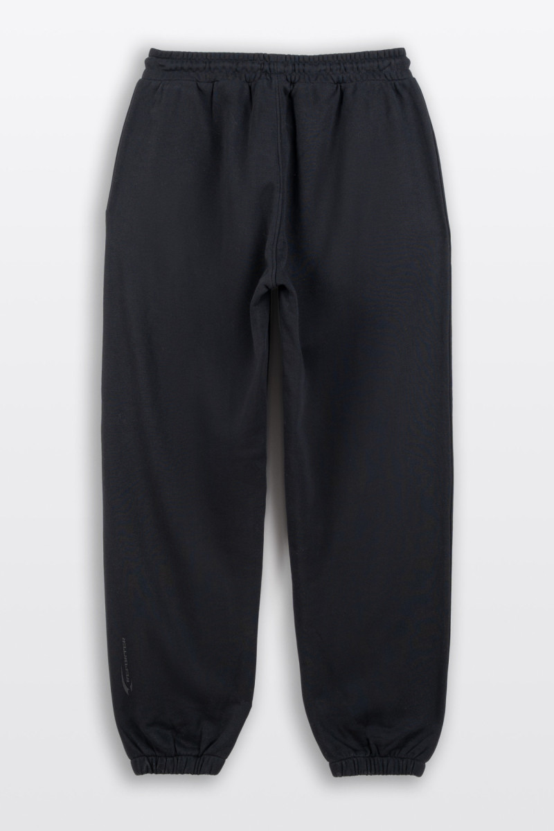 Czarne spodnie dresowe OVERSIZE bez nadruków