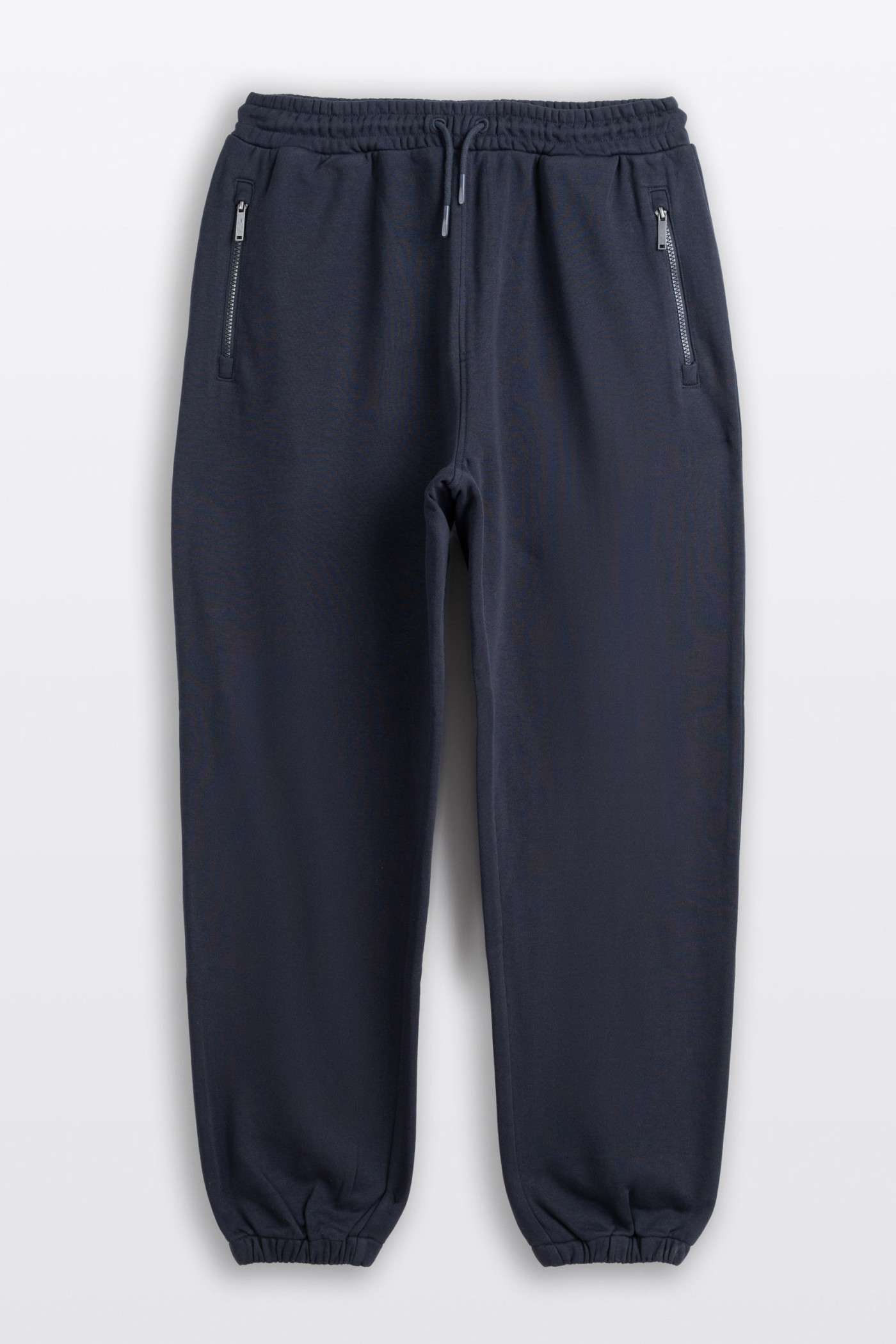 Granatowe spodnie dresowe OVERSIZE bez nadruków