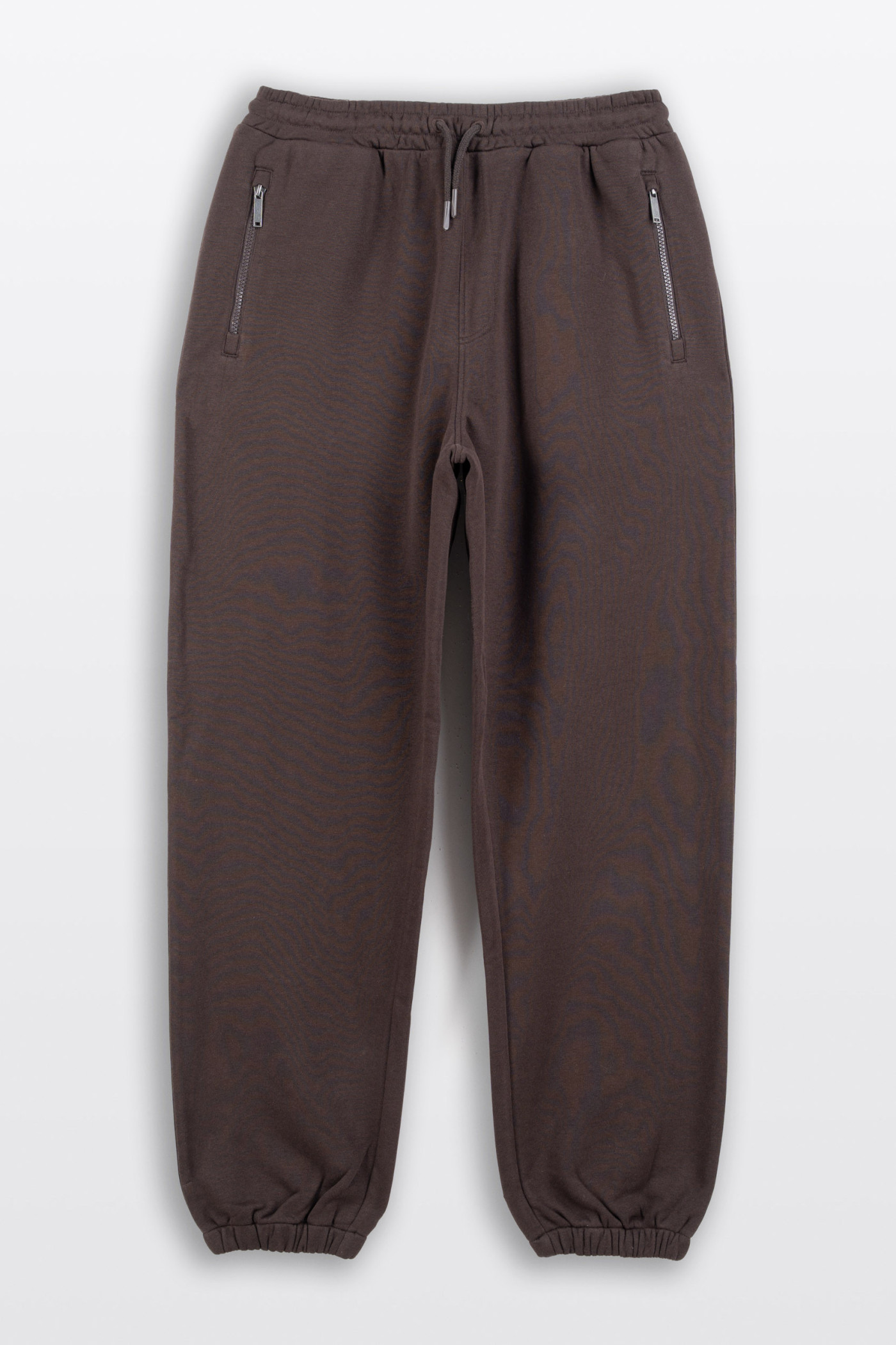 Brązowe spodnie dresowe OVERSIZE bez nadruków