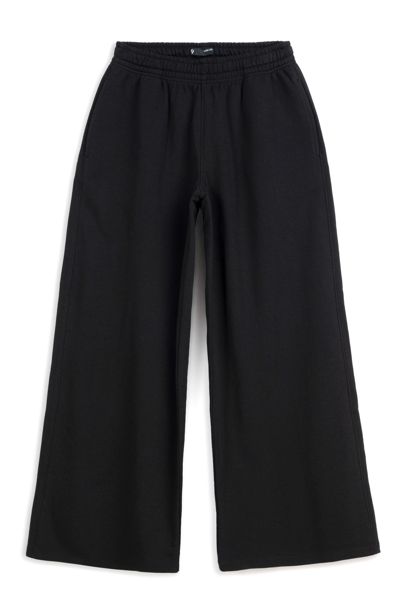 Czarne spodnie dresowe WIDE LEG bez nadruków