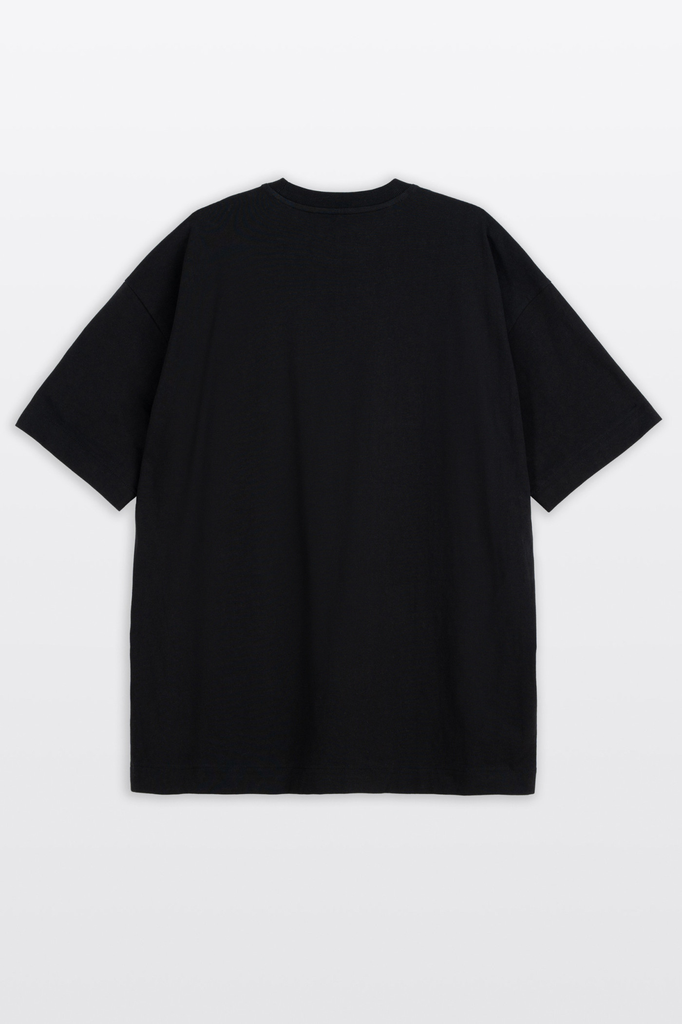 Czarny t-shirt OVERSIZE z autorską grafiką z przodu