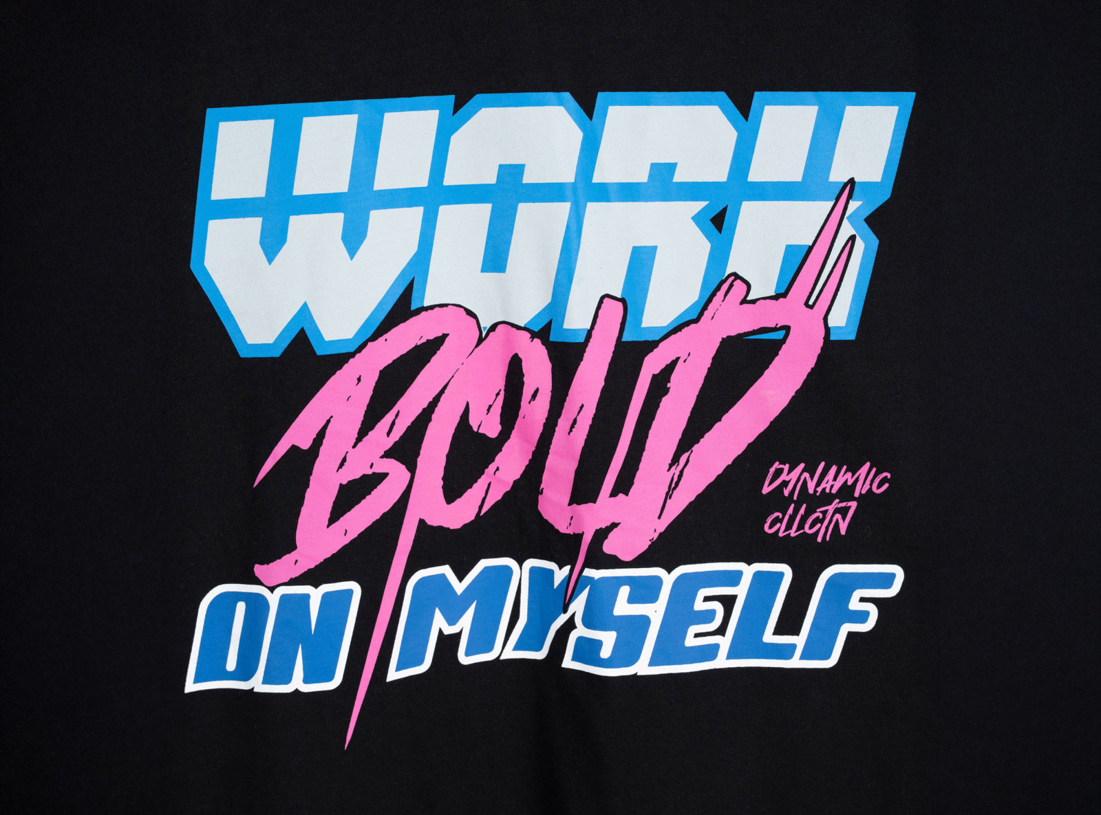 Czarny t-shirt OVERSIZE z autorską grafiką z przodu