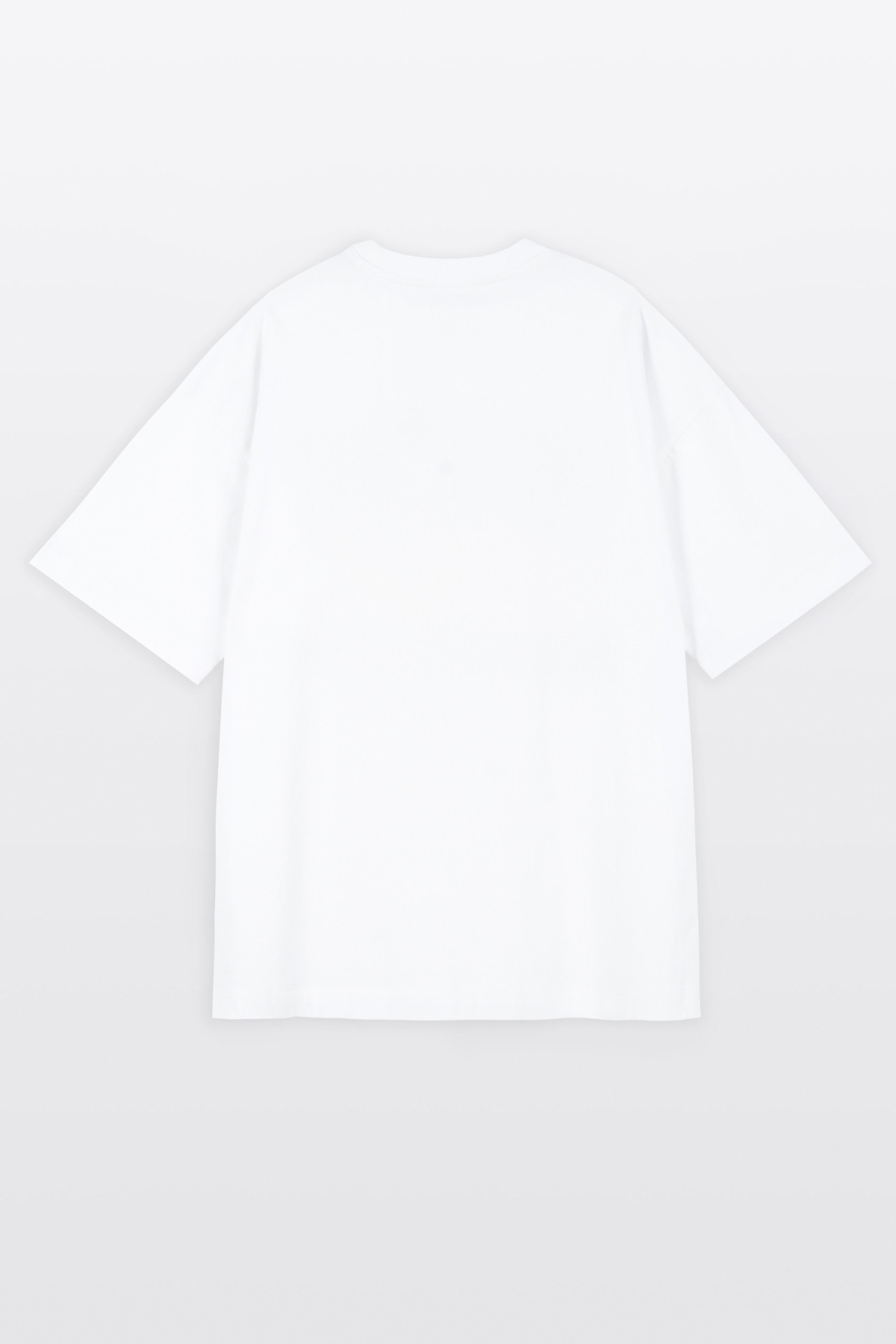 Biały t-shirt OVERSIZE z autorską grafiką z przodu