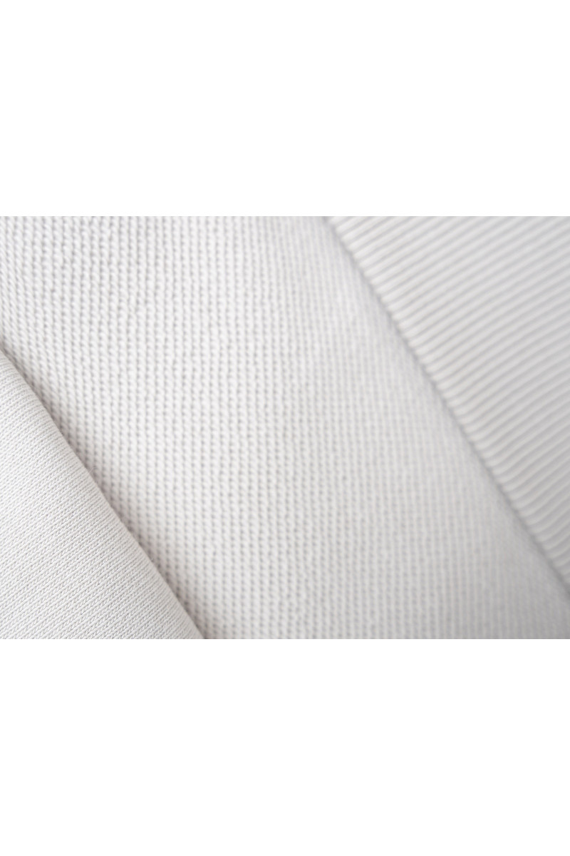 Jasnoszara bluza BOXY z kapturem  minimalistycznym haftem, szary