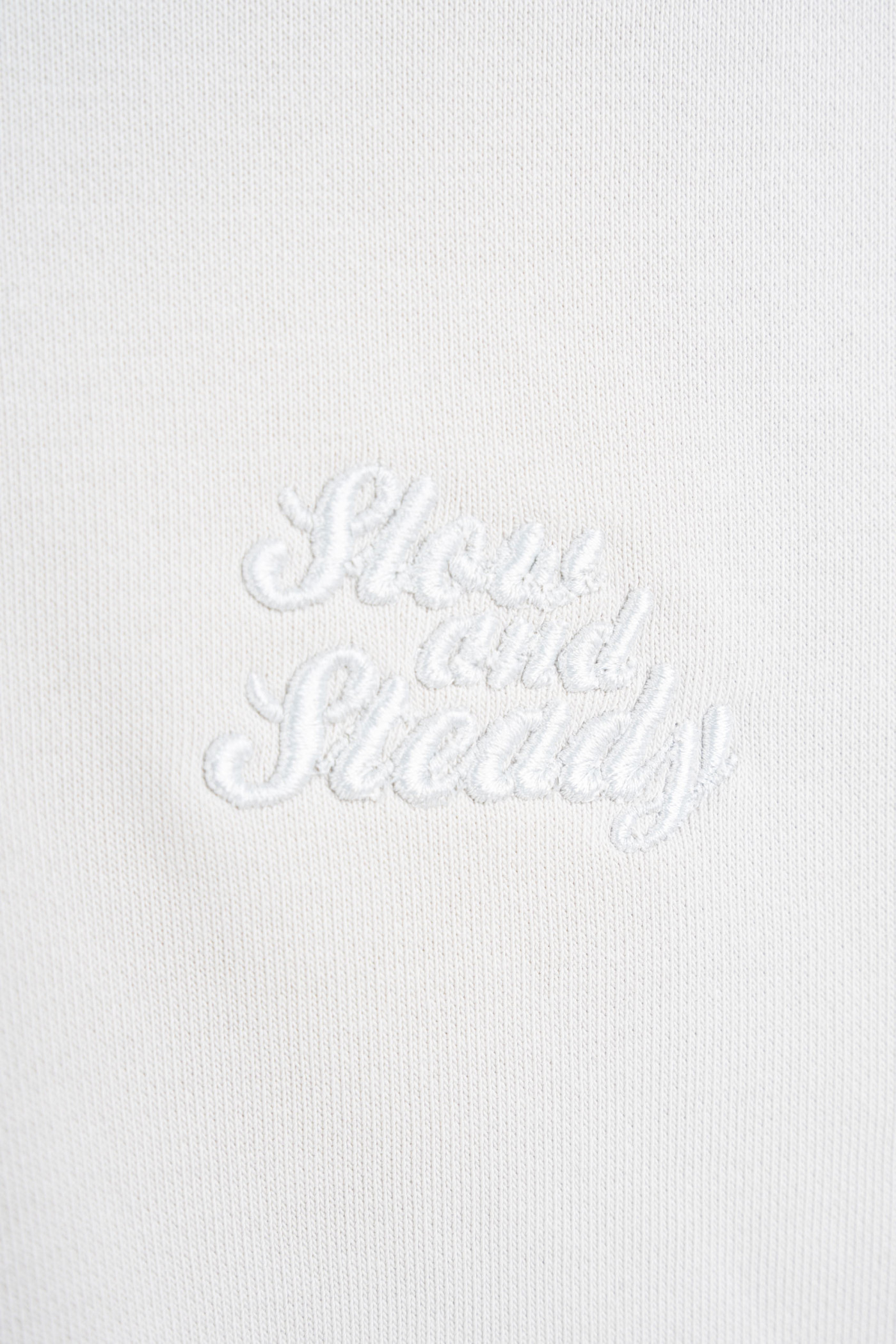 Jasnoszara bluza BOXY z kapturem  minimalistycznym haftem