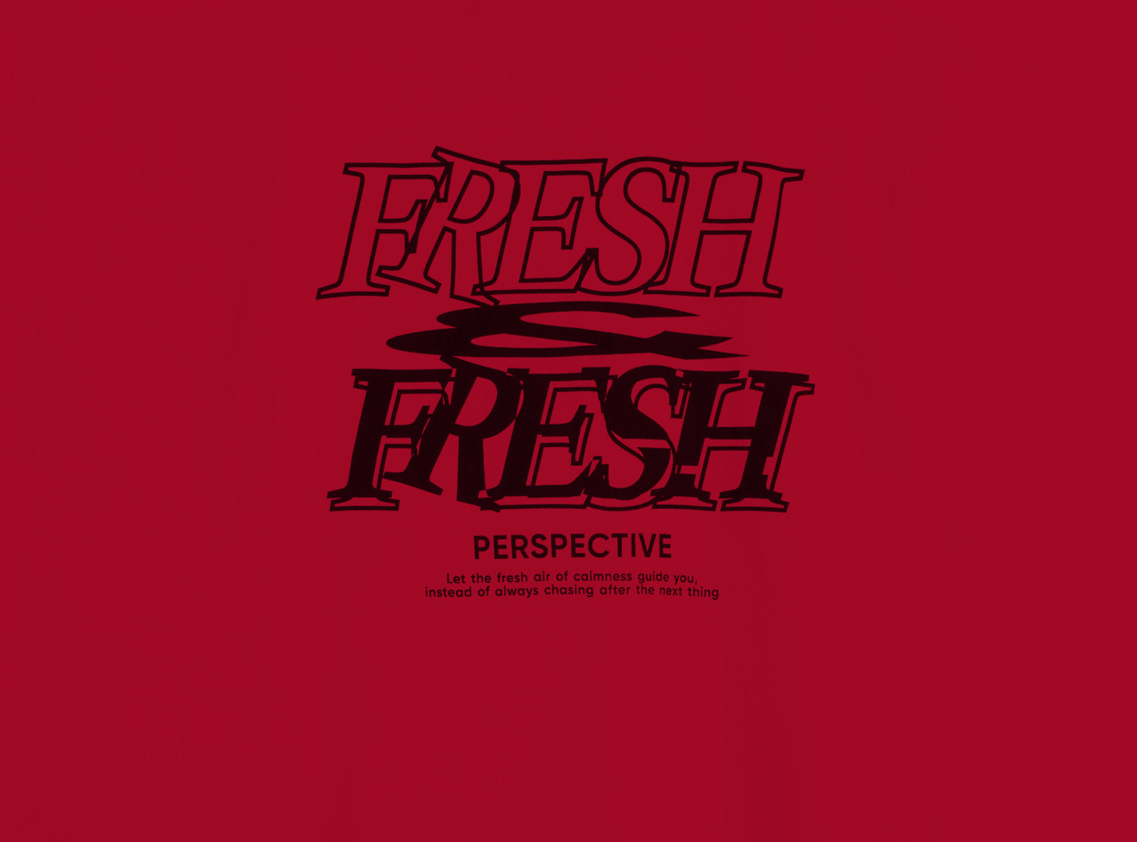 Czerwony t-shirt LOOSE z autorską grafiką z tyłu